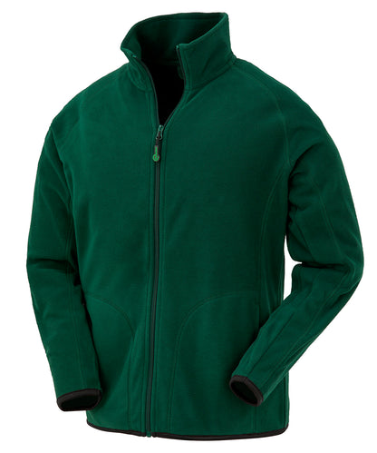 Tryck din logga på Fleece från Result Genuine Recycled - Anpassa Jacka i återvunnen mikrofleece i färgen Mellan grön för företag, föreningar och privatpersoner