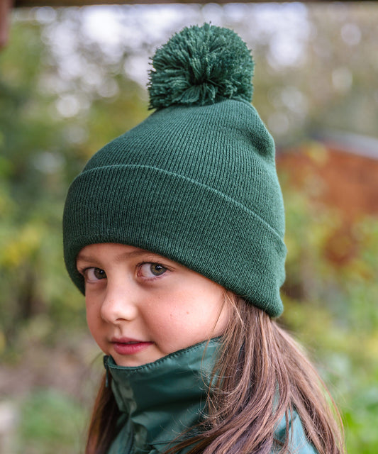 Tryck din logga på Mössor från Result Winter Essentials - Anpassa Junior pom pom-mössa i färgen för företag, föreningar och privatpersoner