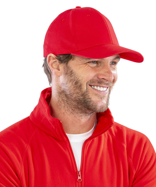 Tryck din logga på Kepsar från Result Headwear - Anpassa Memphis 6-panel lågprofilkeps i borstad bomull i färgen för företag, föreningar och privatpersoner