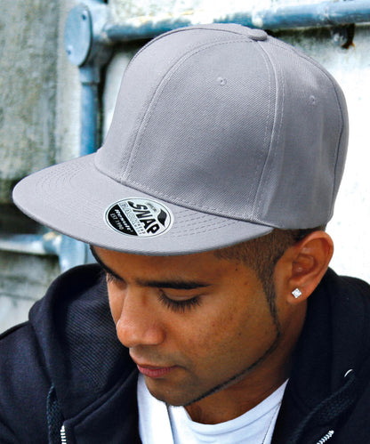 Tryck din logga på Kepsar från Result Headwear - Anpassa Bronx original snapback keps med platt skärm i färgen för företag, föreningar och privatpersoner