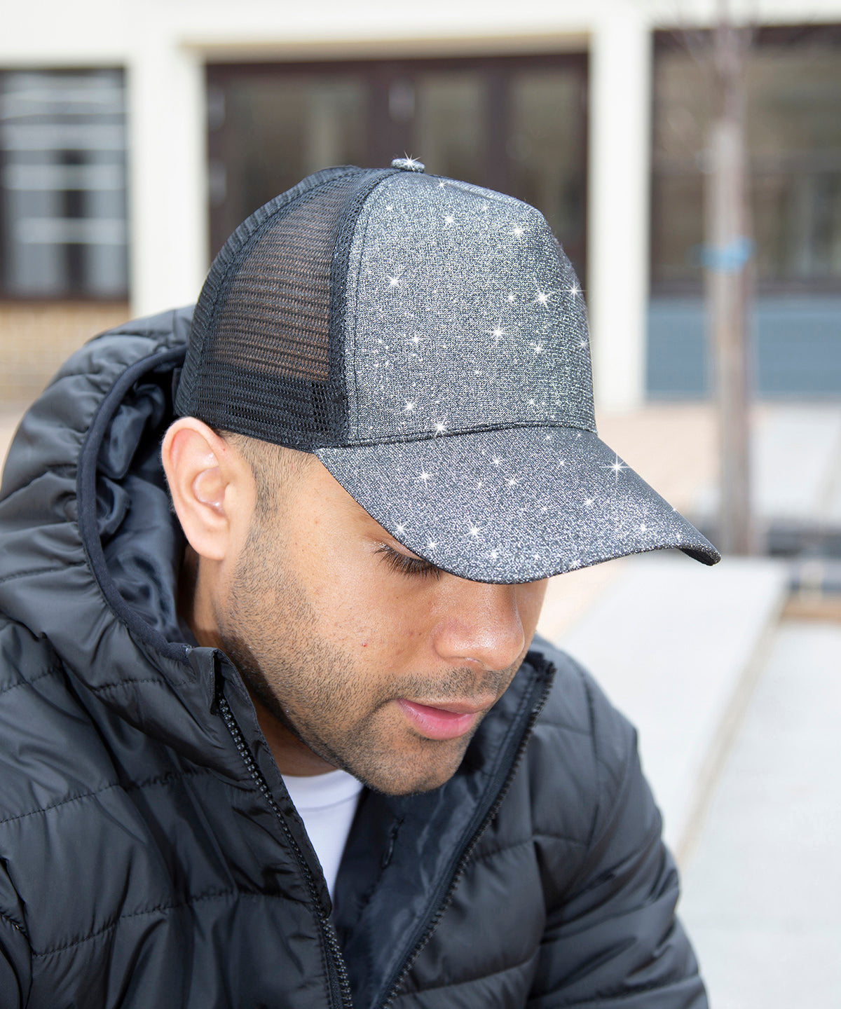 Tryck din logga på Kepsar från Result Headwear - Anpassa Core New York mössa med glitter i färgen för företag, föreningar och privatpersoner