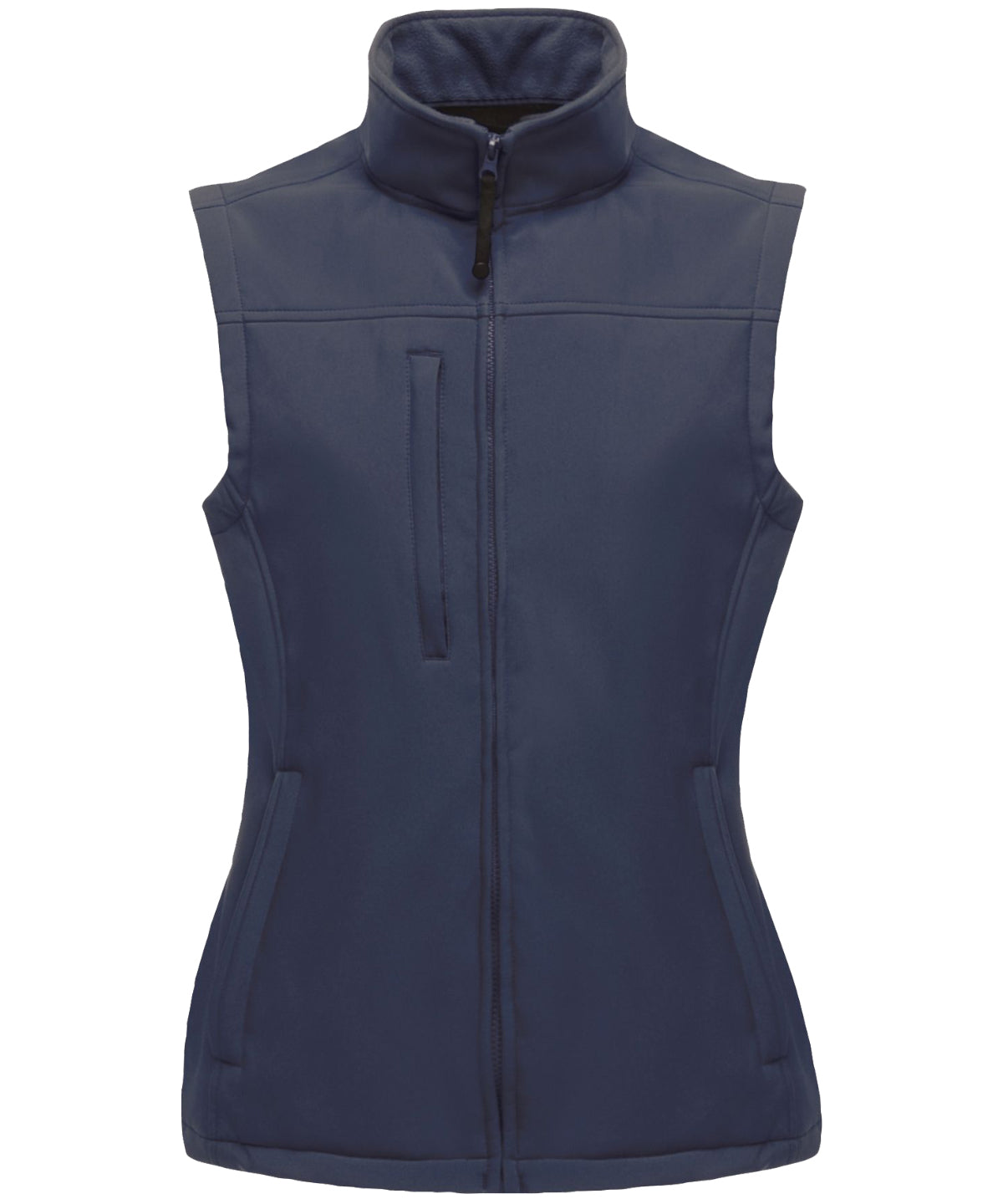Tryck din logga på Termovästar från Regatta Professional - Anpassa Dam Flux softshell bodywarmer i färgen Marinblå för företag, föreningar och privatpersoner