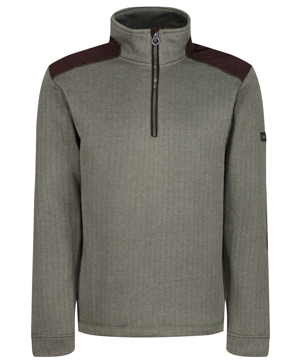 Tryck din logga på Fleece från Regatta Professional - Anpassa Holbeck fleece med halv dragkedja i färgen Khaki för företag, föreningar och privatpersoner