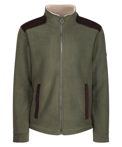 Tryck din logga på Fleece från Regatta Professional - Anpassa Fleece med full dragkedja Faversham i färgen Khaki för företag, föreningar och privatpersoner