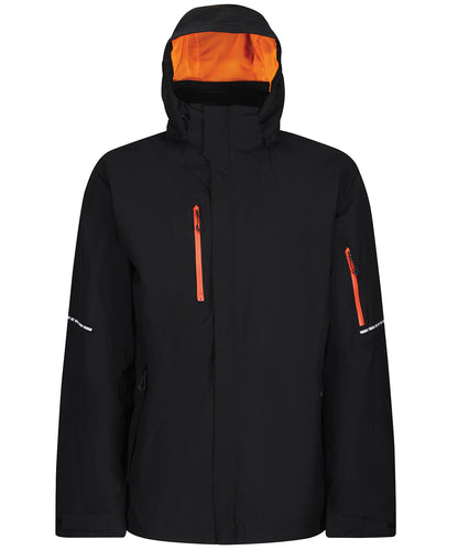 Tryck din logga på Softshelljackor från Regatta Professional - Anpassa X-Pro Exosphere II skaljacka i färgen Svart för företag, föreningar och privatpersoner