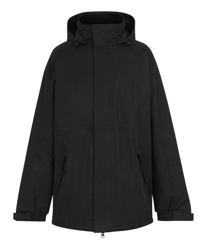 Tryck din logga på Jackor från Regatta Professional - Anpassa Dover parkas i färgen Svart för företag, föreningar och privatpersoner