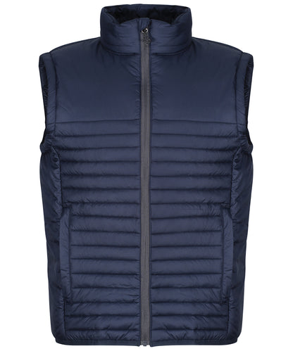 Tryck din logga på Termovästar från Regatta Honestly Made - Anpassa Honestly Made Återvunnen Termisk Bodywarmer i färgen Marinblå för företag, föreningar och privatpersoner