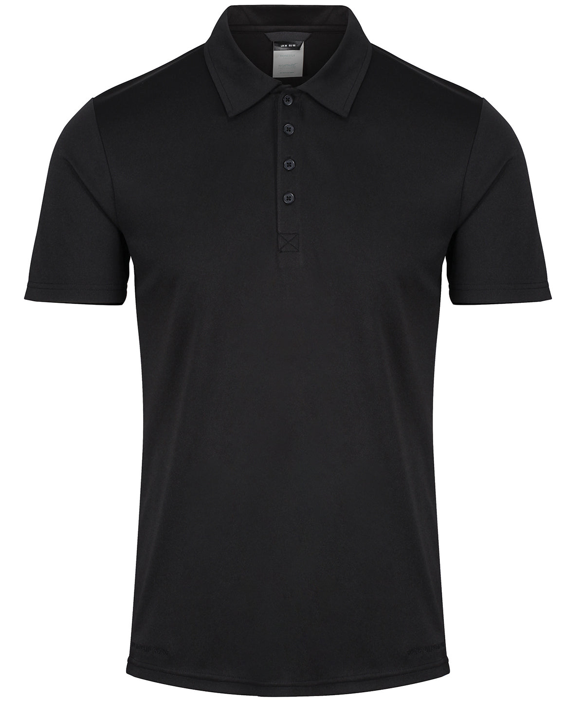 Tryck din logga på Piké från Regatta Honestly Made - Anpassa Honestly Made Recycled Polo i färgen Svart för företag, föreningar och privatpersoner