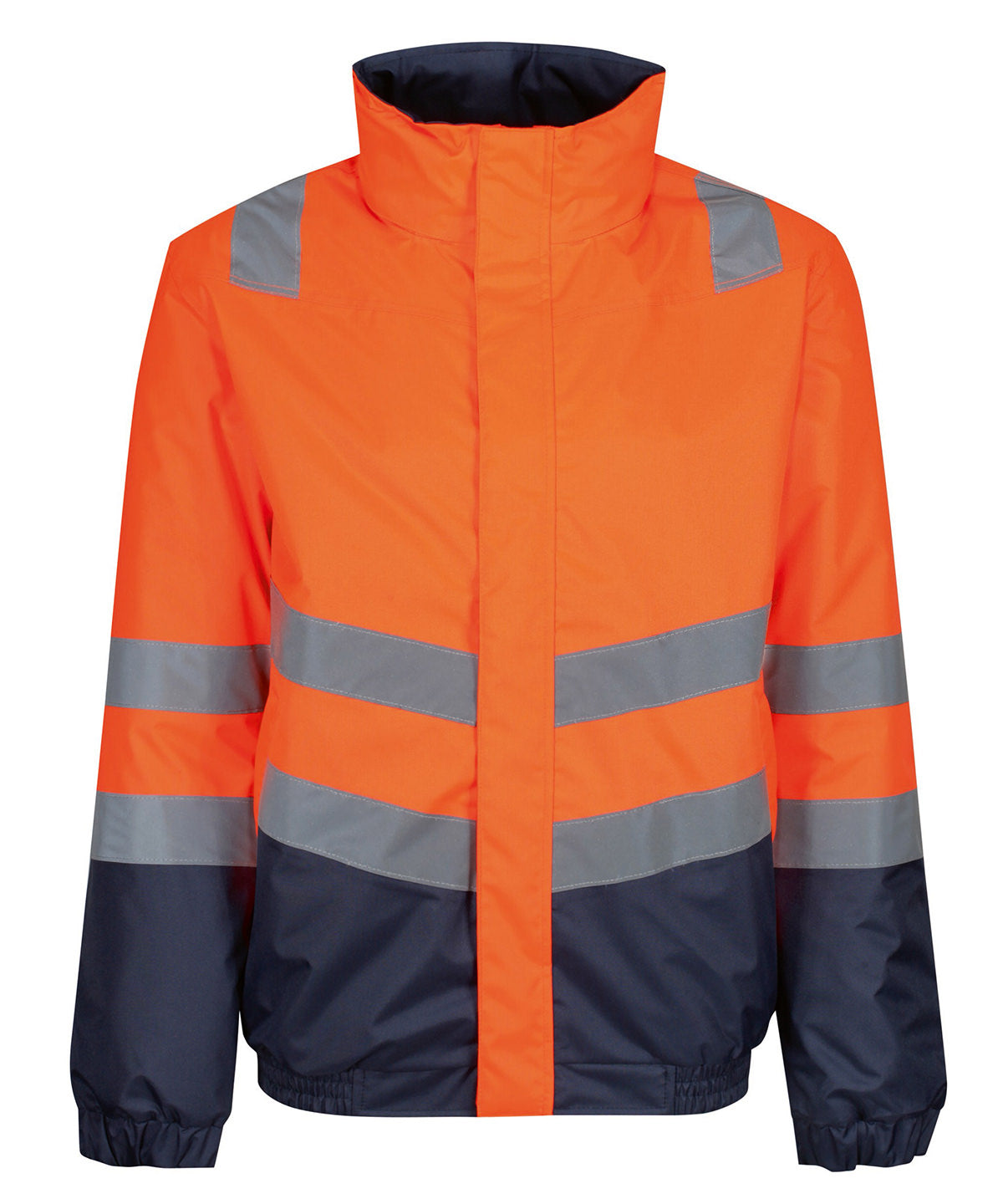 Tryck din logga på Jackor från Regatta High Visibility - Anpassa Pro hi-vis klassisk bomberjacka i färgen Mellan Orange för företag, föreningar och privatpersoner