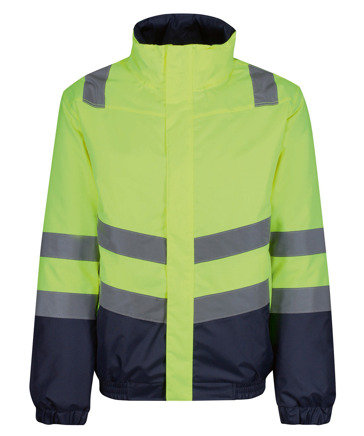 Tryck din logga på Jackor från Regatta High Visibility - Anpassa Pro hi-vis klassisk bomberjacka i färgen Neon gul för företag, föreningar och privatpersoner