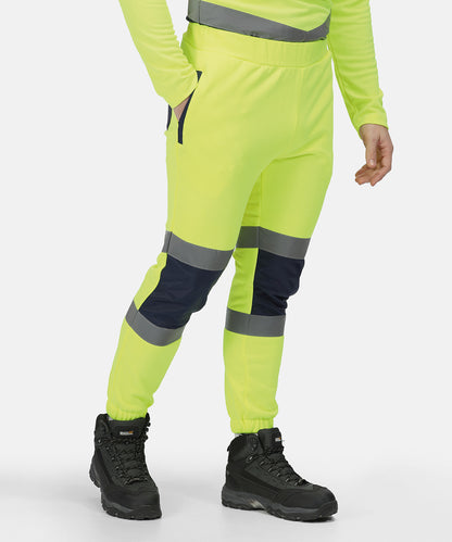 Tryck din logga på Mjukisbyxor från Regatta High Visibility - Anpassa Pro joggingbyxor med hög visibilitet i färgen för företag, föreningar och privatpersoner