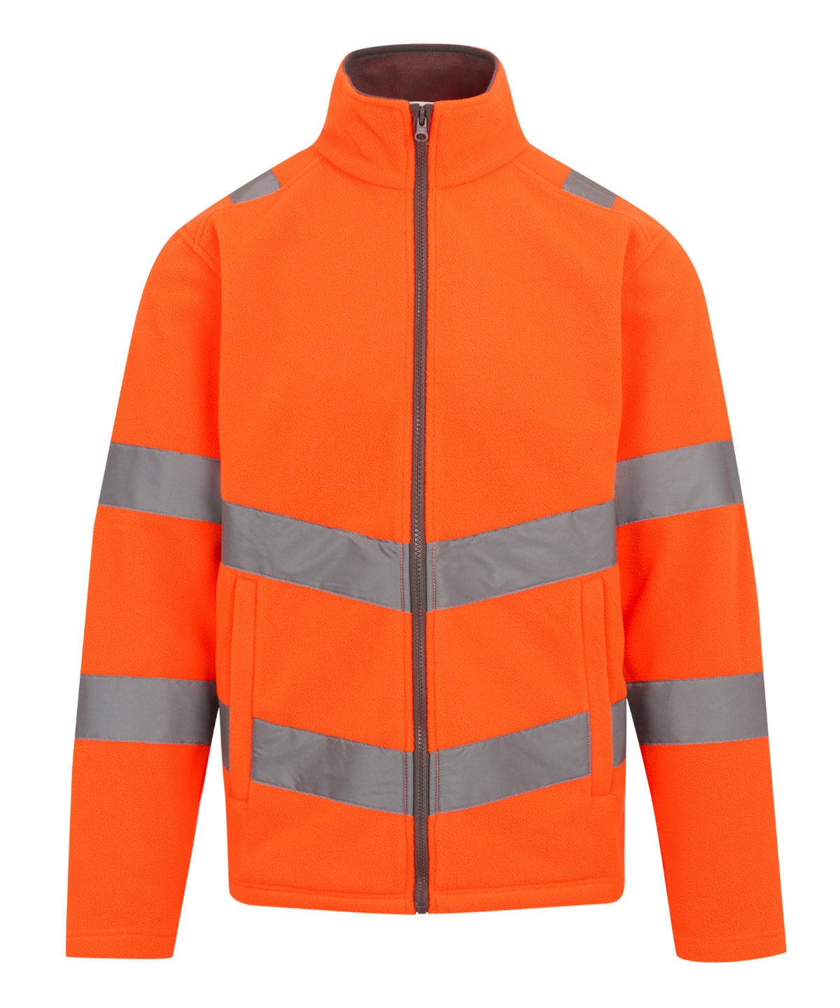 Tryck din logga på Fleece från Regatta High Visibility - Anpassa Hi-vis Pro-kontrakt Thor fleece i färgen Mellan Orange för företag, föreningar och privatpersoner