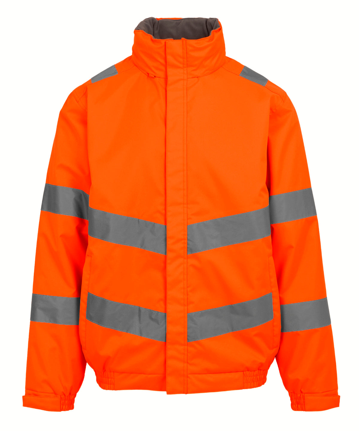 Tryck din logga på Jackor från Regatta High Visibility - Anpassa Hi-vis Pro contract Dover-jacka i färgen Mellan Orange för företag, föreningar och privatpersoner