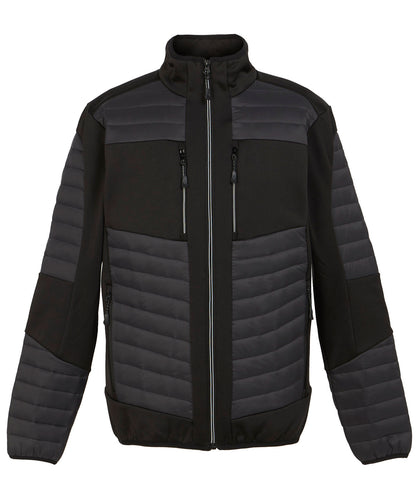 Tryck din logga på Jackor från Regatta Professional - Anpassa E-Volve unisex termisk hybridjacka i färgen Mörkgrå för företag, föreningar och privatpersoner