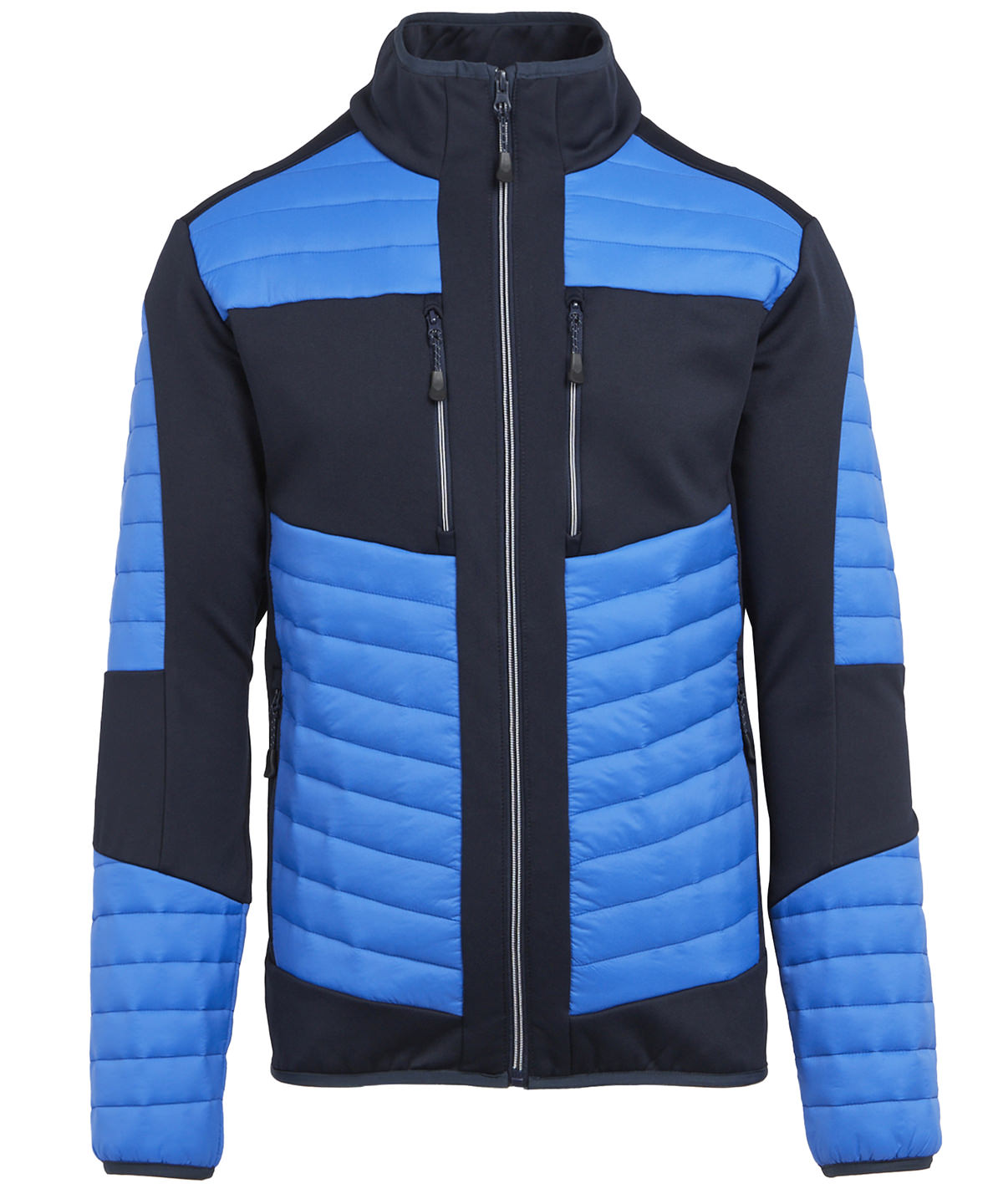 Tryck din logga på Jackor från Regatta Professional - Anpassa E-Volve unisex termisk hybridjacka i färgen Mellanblå för företag, föreningar och privatpersoner