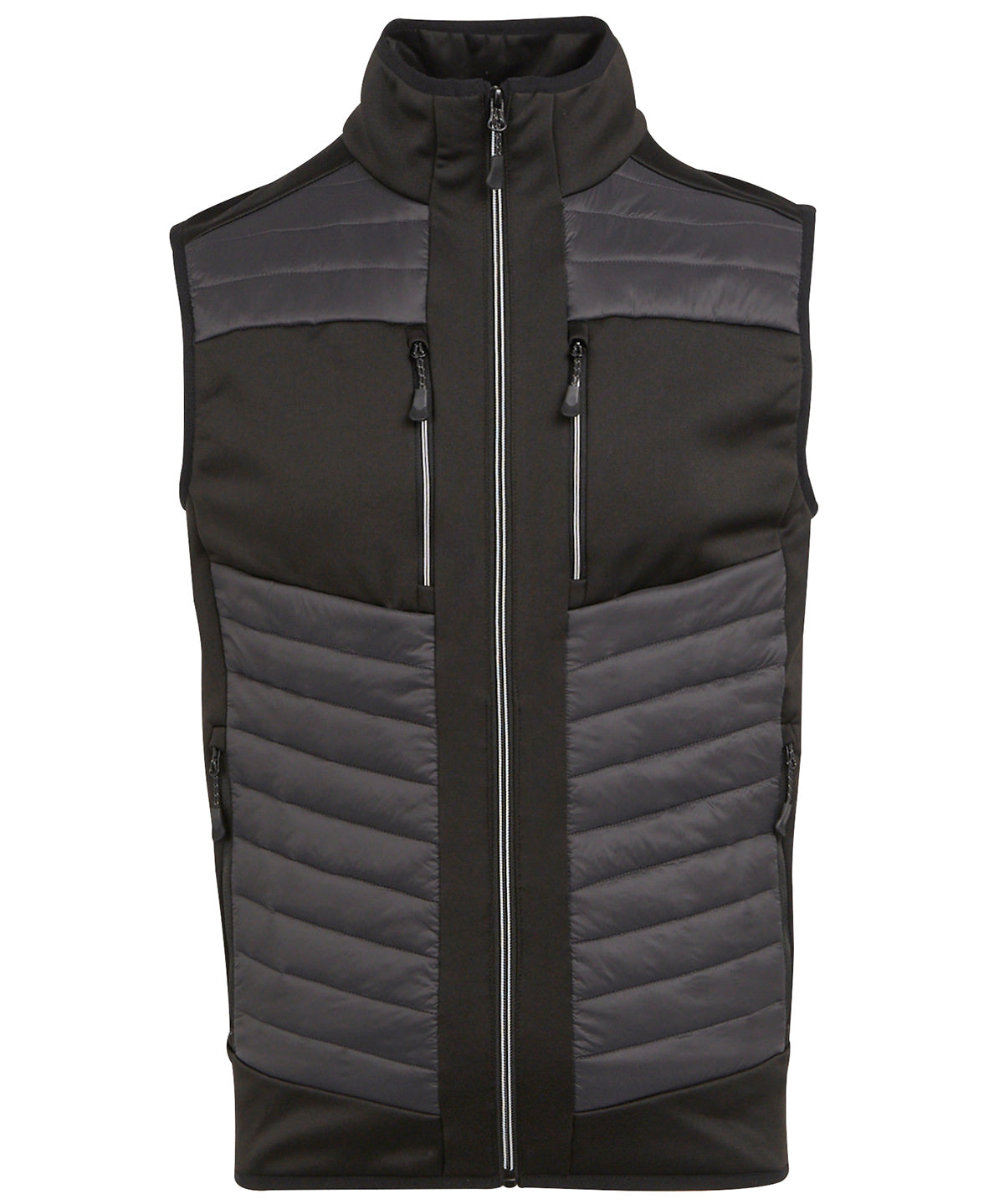 Tryck din logga på Termovästar från Regatta Professional - Anpassa E-Volve unisex termisk hybrid bodywarmer i färgen Mörkgrå för företag, föreningar och privatpersoner