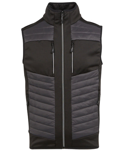 Tryck din logga på Termovästar från Regatta Professional - Anpassa E-Volve unisex termisk hybrid bodywarmer i färgen Mörkgrå för företag, föreningar och privatpersoner