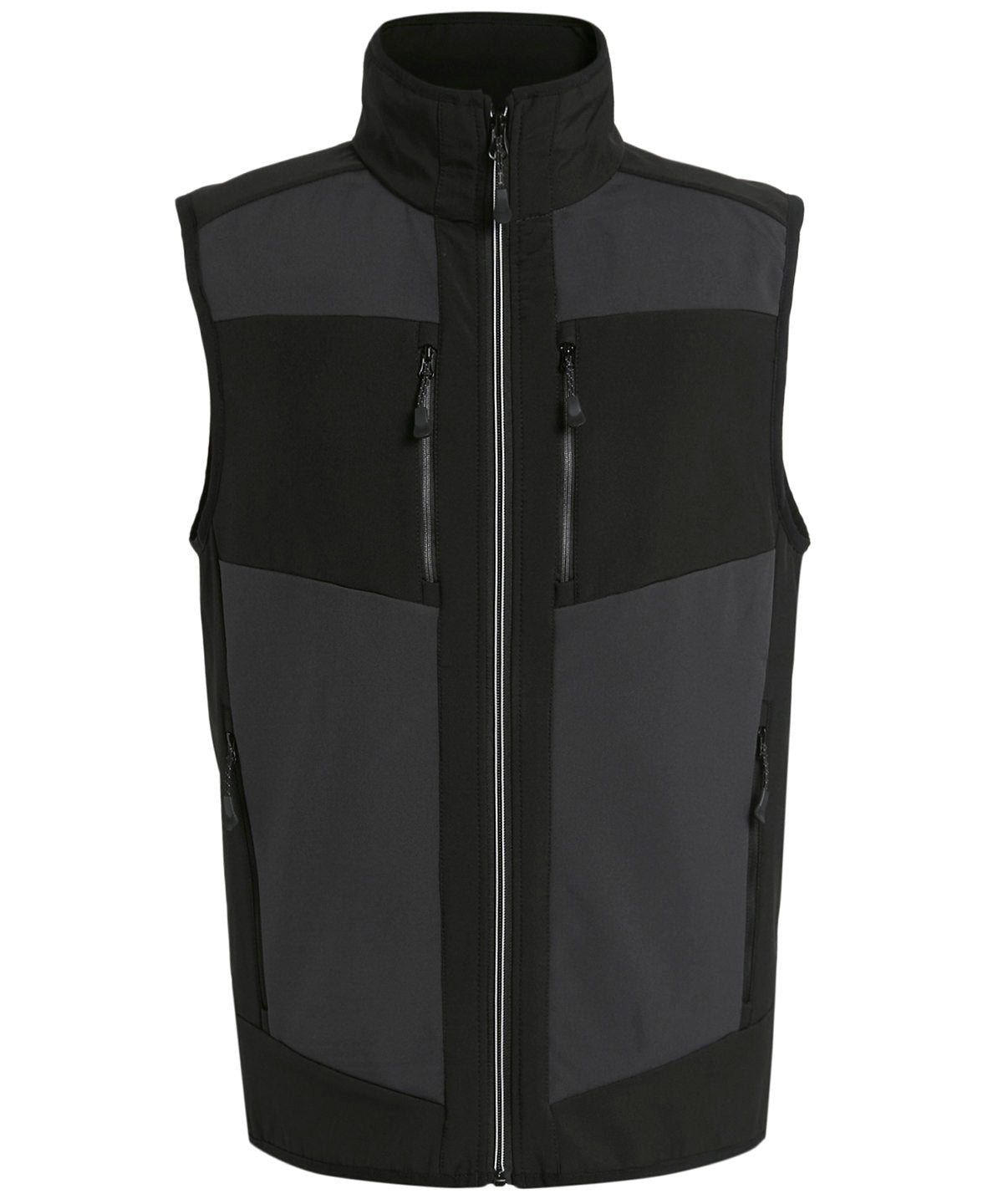Tryck din logga på Termovästar från Regatta Professional - Anpassa E-Volve unisex 2-lagers softshell-värmare för hela kroppen i färgen Mörkgrå för företag, föreningar och privatpersoner