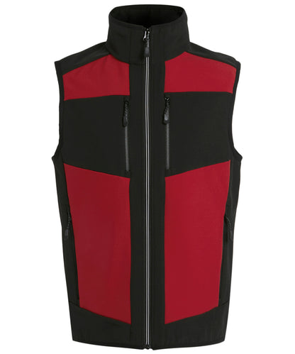 Tryck din logga på Termovästar från Regatta Professional - Anpassa E-Volve unisex 2-lagers softshell-värmare för hela kroppen i färgen Ljusröd för företag, föreningar och privatpersoner