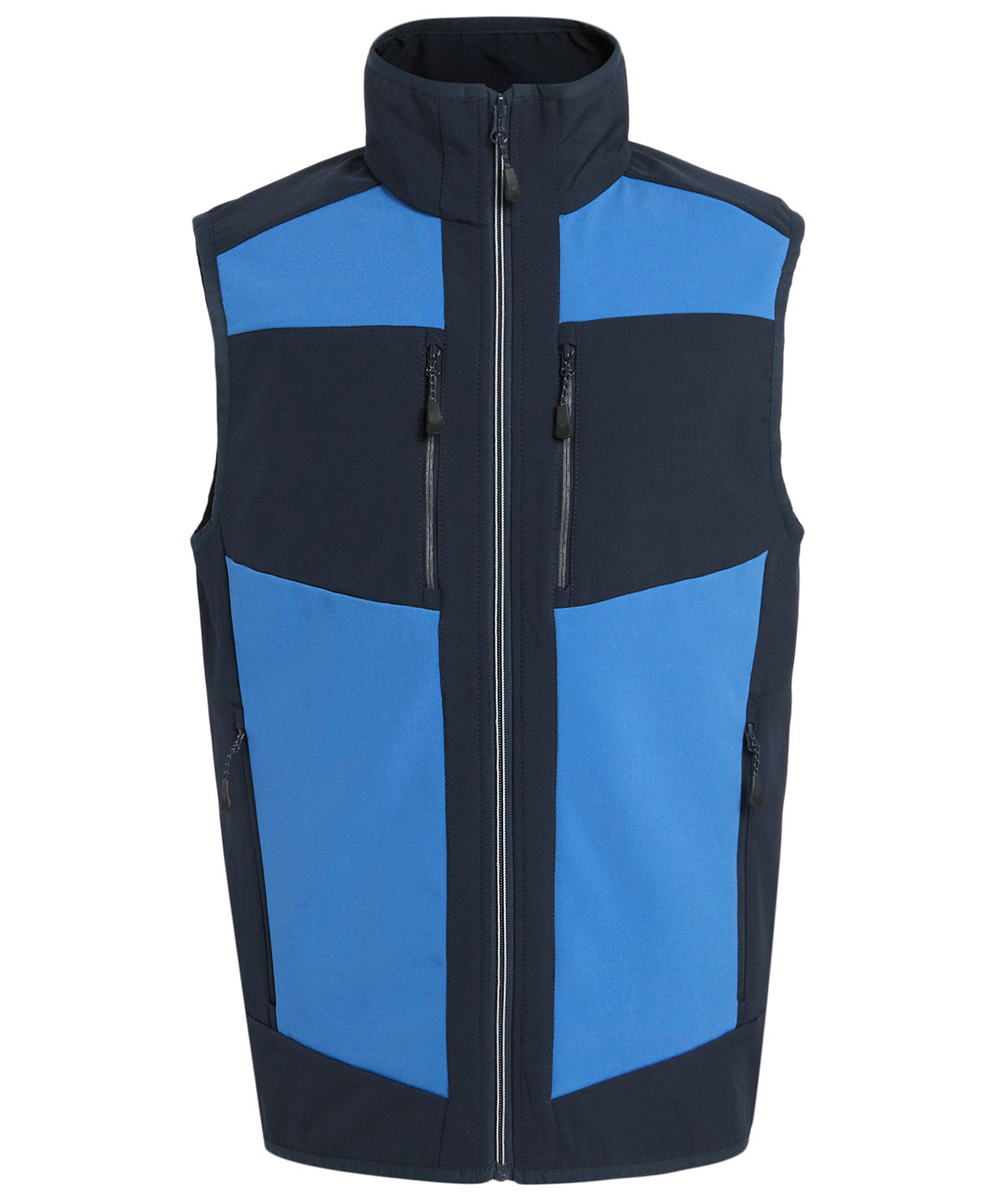 Tryck din logga på Termovästar från Regatta Professional - Anpassa E-Volve unisex 2-lagers softshell-värmare för hela kroppen i färgen Mellanblå för företag, föreningar och privatpersoner
