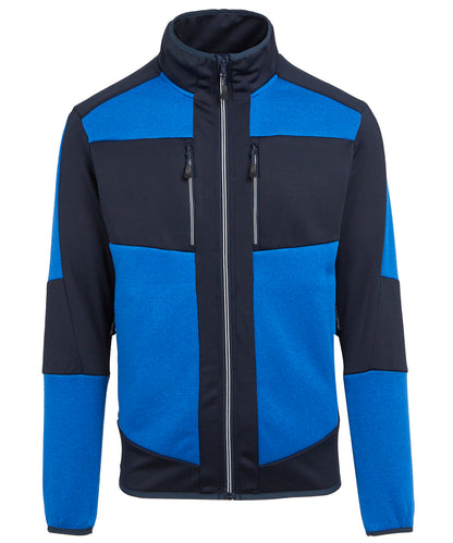 Tryck din logga på Fleece från Regatta Professional - Anpassa E-Volve unisex mellanlager med stickad effekt och stretch i färgen Mellanblå för företag, föreningar och privatpersoner