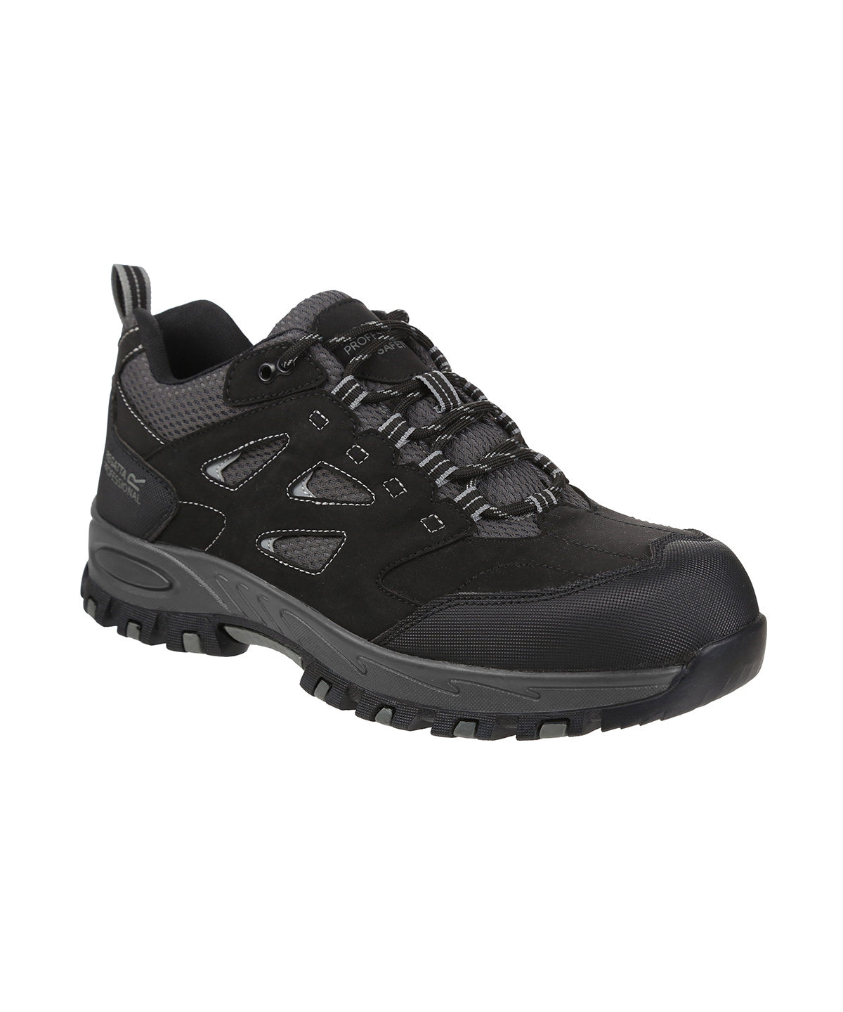 Tryck din logga på Träningsskor från Regatta Safety Footwear - Anpassa Mudstone S1P säkerhetsskor i färgen Svart för företag, föreningar och privatpersoner