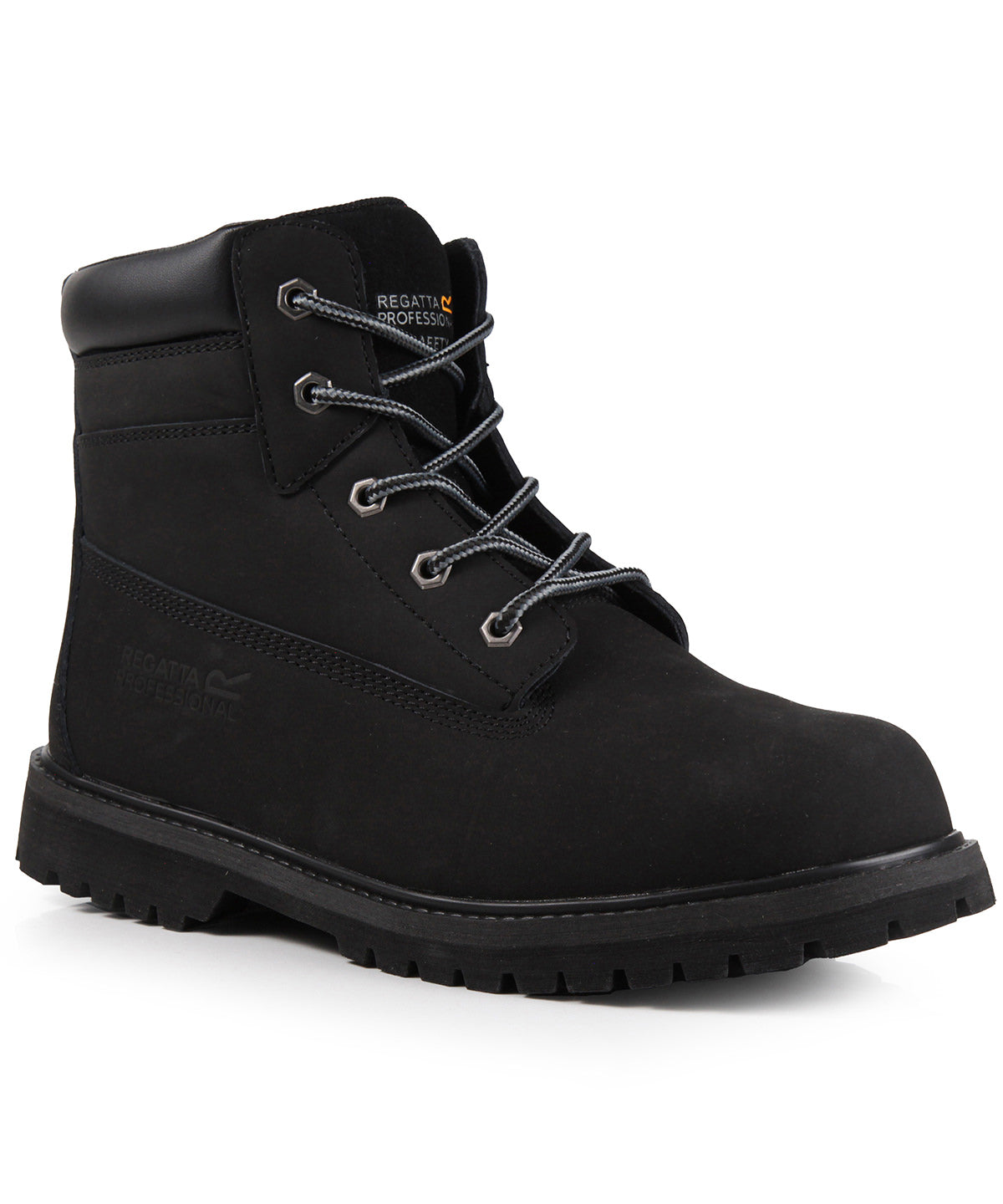 Tryck din logga på Stövlar från Regatta Safety Footwear - Anpassa Expert S1P skyddsstövlar för honung i färgen Svart för företag, föreningar och privatpersoner