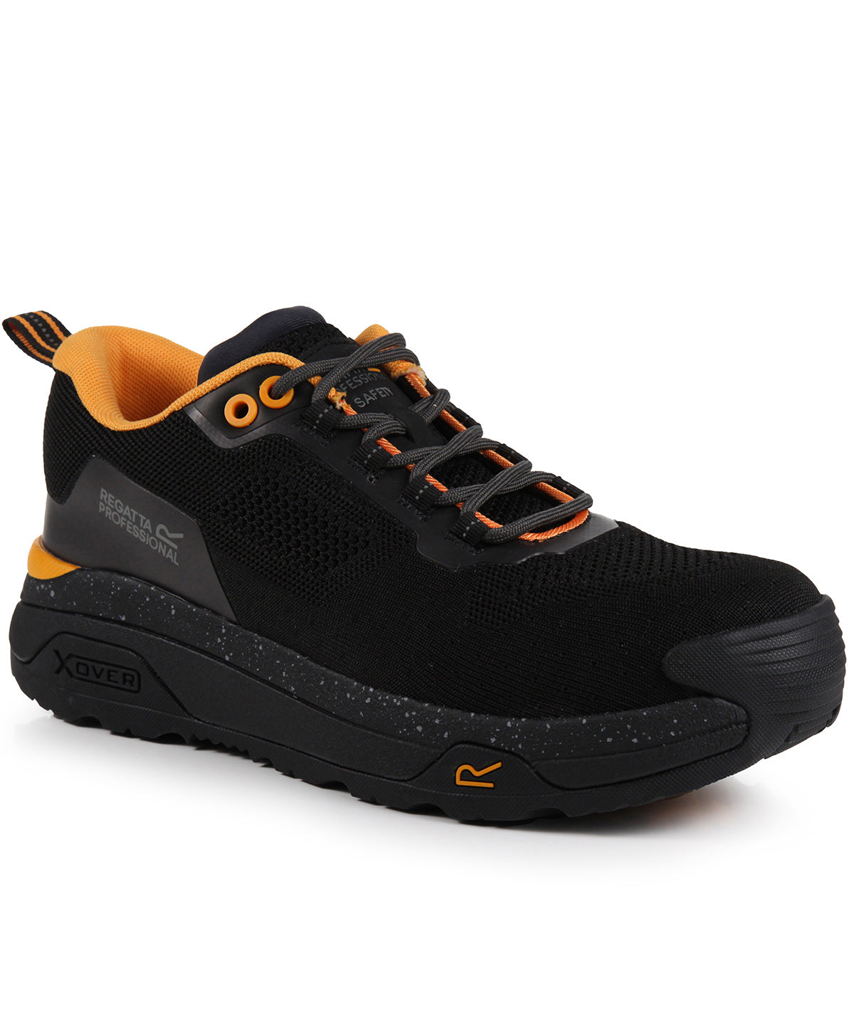 Tryck din logga på Träningsskor från Regatta Safety Footwear - Anpassa Crossfort S1 X-over metallfria säkerhetsskor i färgen Svart för företag, föreningar och privatpersoner
