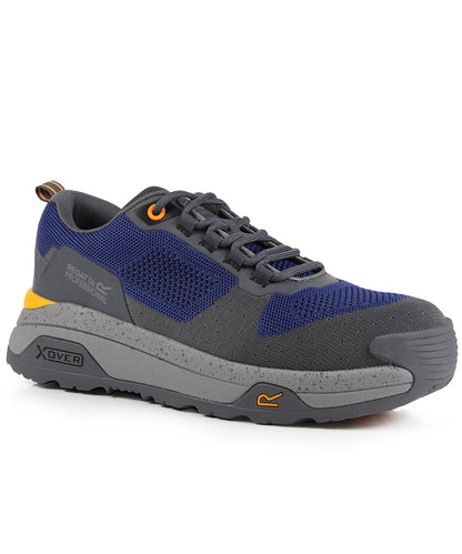 Tryck din logga på Träningsskor från Regatta Safety Footwear - Anpassa Crossfort S1 X-over metallfria säkerhetsskor i färgen Mellanblå för företag, föreningar och privatpersoner