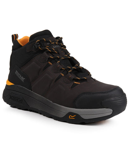 Tryck din logga på Stövlar från Regatta Safety Footwear - Anpassa Hyperfort S1P X-over metallfria säkerhetsvandrare i färgen Svart för företag, föreningar och privatpersoner