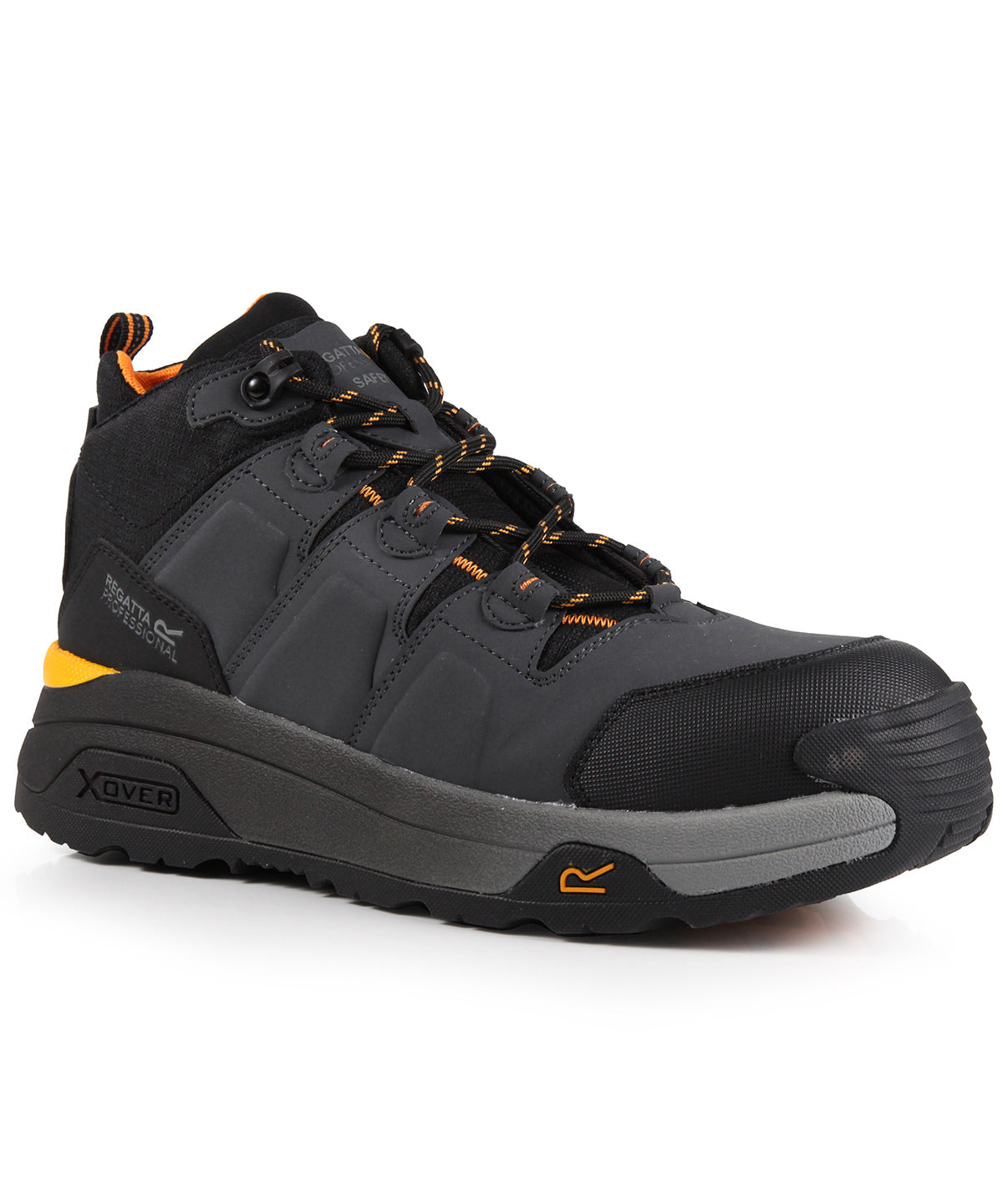 Tryck din logga på Stövlar från Regatta Safety Footwear - Anpassa Hyperfort S1P X-over metallfria säkerhetsvandrare i färgen Mörkbrun för företag, föreningar och privatpersoner