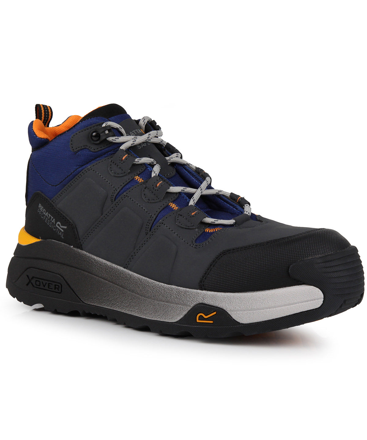 Tryck din logga på Stövlar från Regatta Safety Footwear - Anpassa Hyperfort S1P X-over metallfria säkerhetsvandrare i färgen Mellanblå för företag, föreningar och privatpersoner