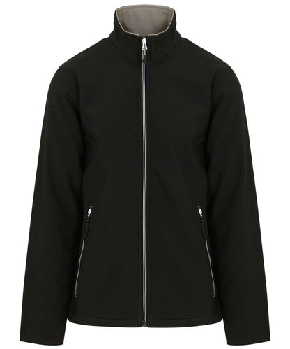 Tryck din logga på Softshelljackor från Regatta Professional - Anpassa Ascender 2-lagers softshell i färgen Svart för företag, föreningar och privatpersoner