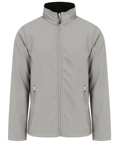 Tryck din logga på Softshelljackor från Regatta Professional - Anpassa Ascender 2-lagers softshell i färgen Mellangrå för företag, föreningar och privatpersoner
