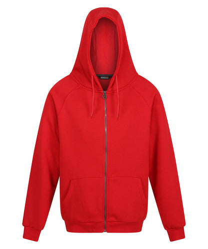 Tryck din logga på Hoodies från Regatta Professional - Anpassa Pro huvtröja med dragkedja i färgen Ljusröd för företag, föreningar och privatpersoner