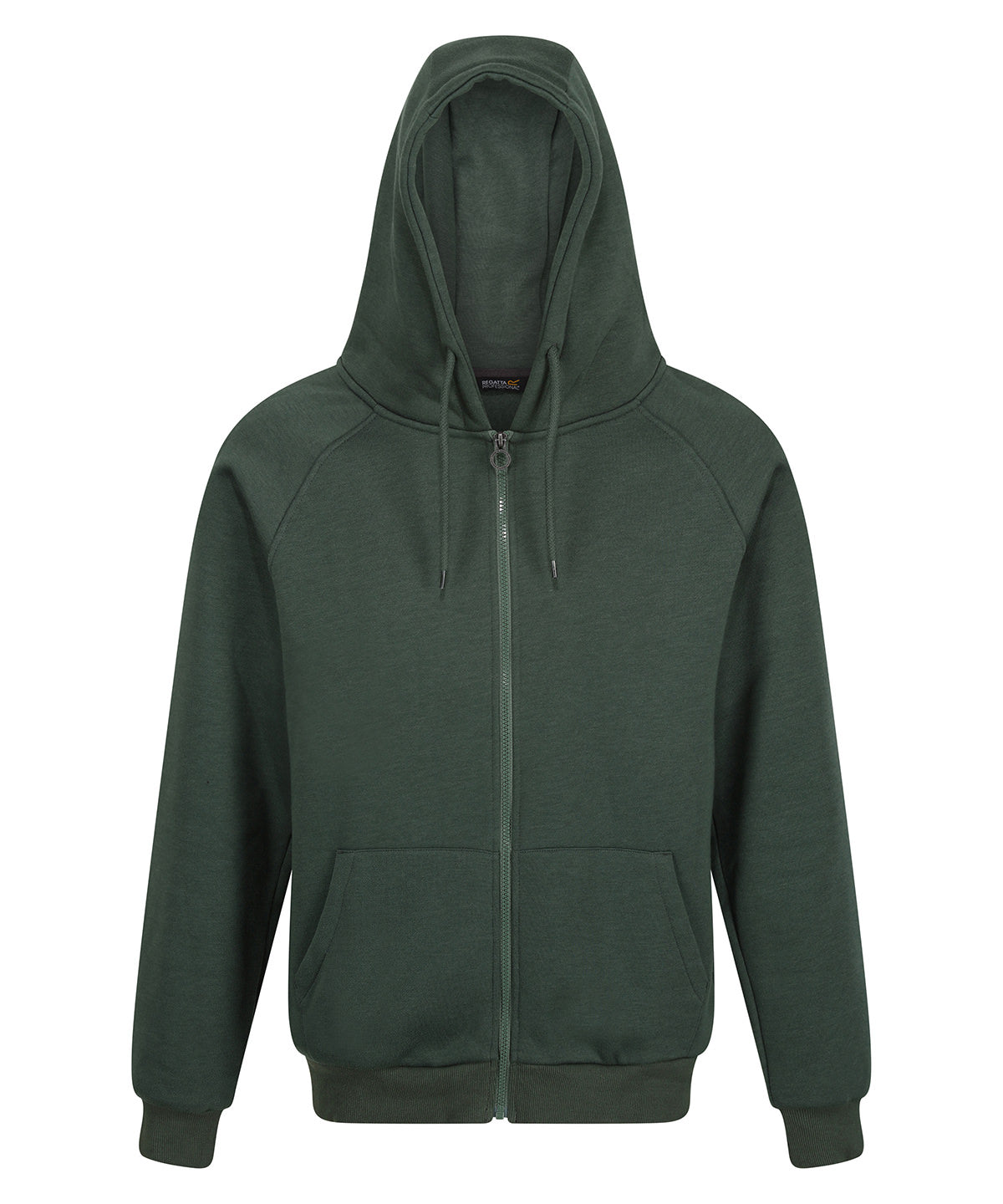 Tryck din logga på Hoodies från Regatta Professional - Anpassa Pro huvtröja med dragkedja i färgen Mörkgrön för företag, föreningar och privatpersoner