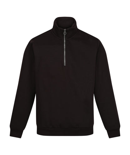 Tryck din logga på Sweatshirts från Regatta Professional - Anpassa Pro -zip sweatshirt i färgen Svart för företag, föreningar och privatpersoner