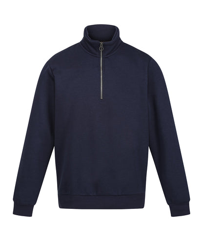Tryck din logga på Sweatshirts från Regatta Professional - Anpassa Pro -zip sweatshirt i färgen Marinblå för företag, föreningar och privatpersoner