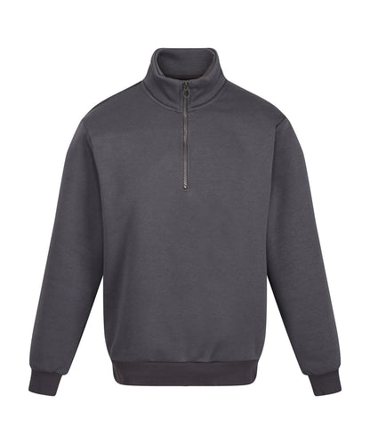 Tryck din logga på Sweatshirts från Regatta Professional - Anpassa Pro -zip sweatshirt i färgen Mörkgrå för företag, föreningar och privatpersoner