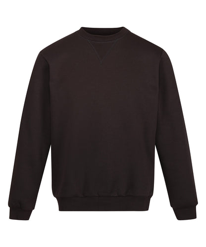 Tryck din logga på Sweatshirts från Regatta Professional - Anpassa Pro sweatshirt med rund hals i färgen Svart för företag, föreningar och privatpersoner