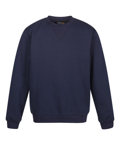 Tryck din logga på Sweatshirts från Regatta Professional - Anpassa Pro sweatshirt med rund hals i färgen Marinblå för företag, föreningar och privatpersoner