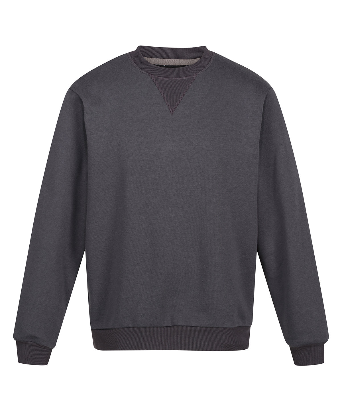 Tryck din logga på Sweatshirts från Regatta Professional - Anpassa Pro sweatshirt med rund hals i färgen Mörkgrå för företag, föreningar och privatpersoner