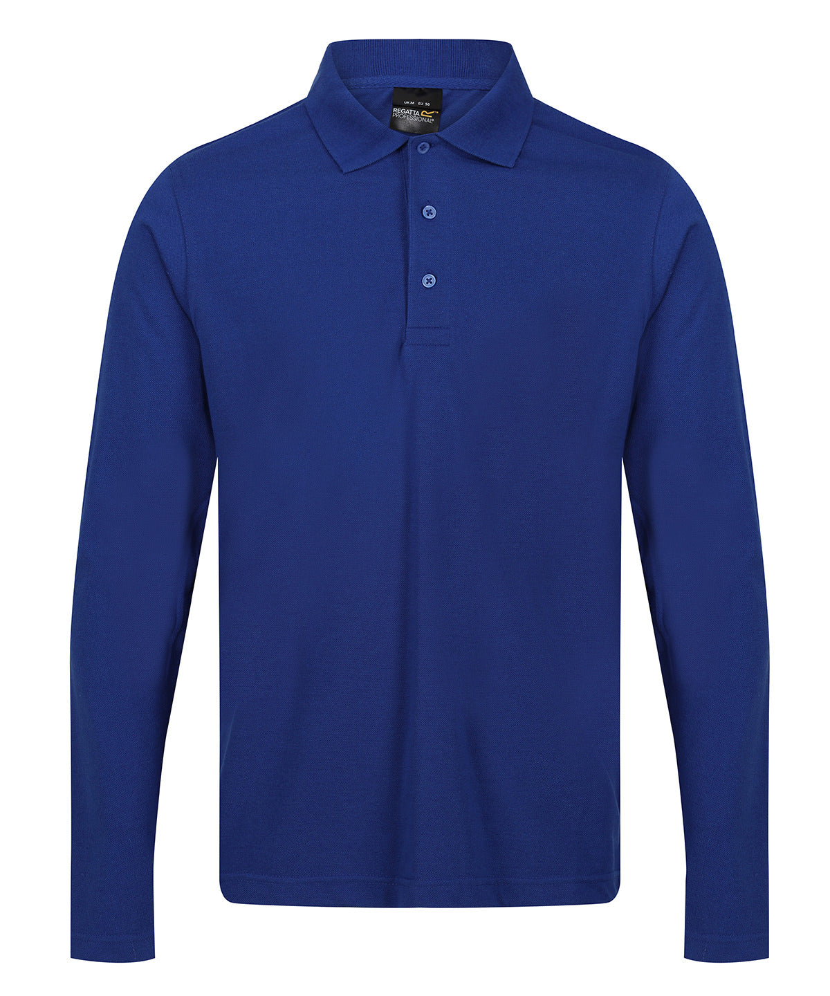 Tryck din logga på Piké från Regatta Professional - Anpassa Pro 65/35 Long Sleeve Polo - Herr i färgen Royal för företag, föreningar och privatpersoner