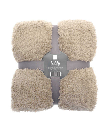 Tryck din logga på Filtar från Ribbon - Anpassa The Ribbon teddybjörn tygpläd i färgen Naturligt One Size för företag, föreningar och privatpersoner