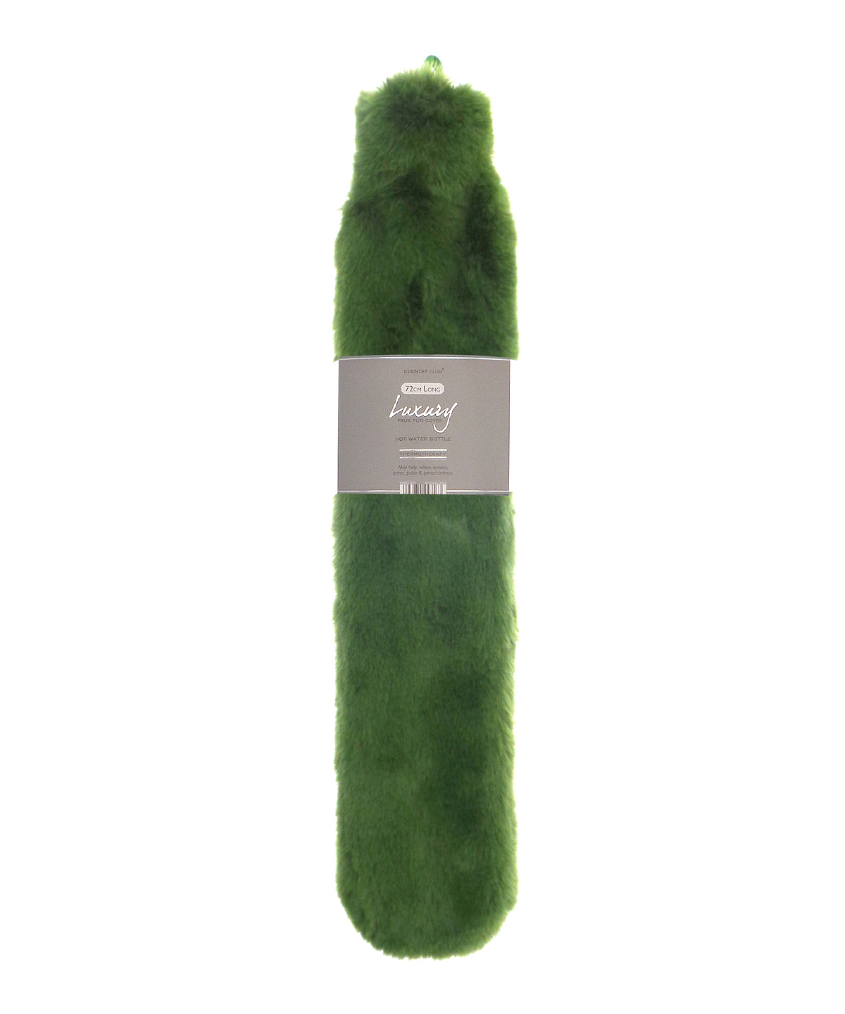 Tryck din logga på Varmvattenflaskor och överdrag från Ribbon - Anpassa Lång varmvattenflaska och överdrag i superlyxig fuskpäls i färgen Mörkgrön One Size för företag, föreningar och privatpersoner