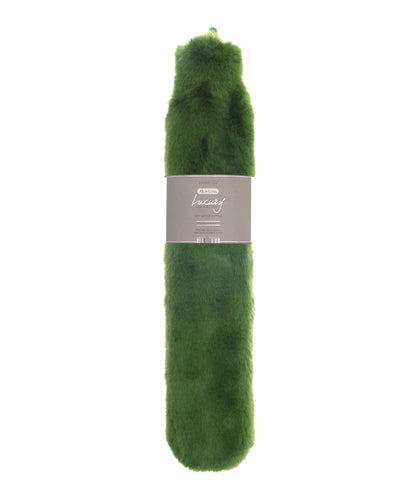Tryck din logga på Varmvattenflaskor och överdrag från Ribbon - Anpassa Lång varmvattenflaska och överdrag i superlyxig fuskpäls i färgen Mörkgrön One Size för företag, föreningar och privatpersoner