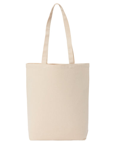 Tryck din logga på Väskor från Nutshell - Anpassa Flat Base Premium Recycled Canvas Shopper i färgen Naturligt One Size för företag, föreningar och privatpersoner