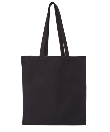Tryck din logga på Väskor från Nutshell - Anpassa Spacious Premium Recycled Canvas Shopper i färgen Svart One Size för företag, föreningar och privatpersoner
