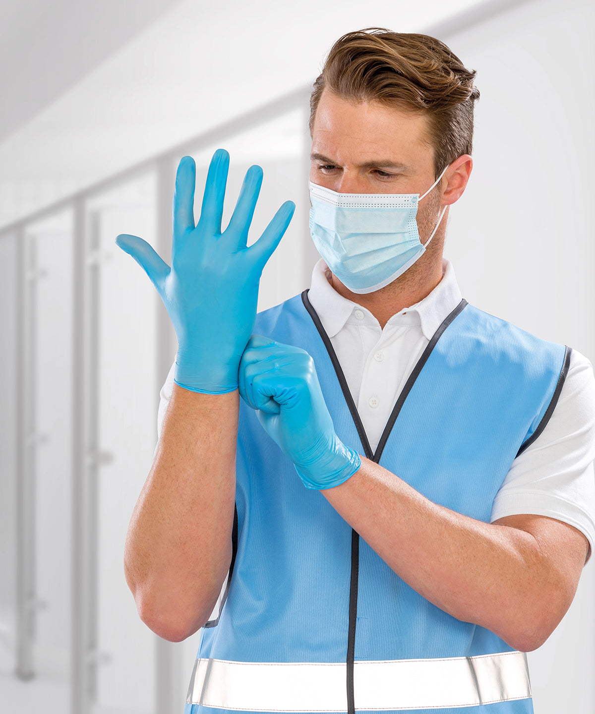 Tryck din logga på Handskar från Result Essential Hygiene PPE - Anpassa Syntetiska skyddshandskar i färgen för företag, föreningar och privatpersoner