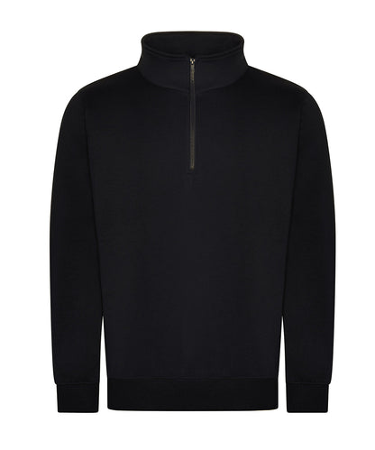 Tryck din logga på Sweatshirts från ProRTX - Anpassa ProRTX - Pro-hals Sweatshirt med Dragkedja i färgen Svart för företag, föreningar och privatpersoner